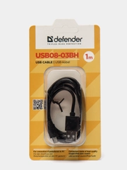 Кабель micro-USB (Android) Defender USB08-03BH (1м) чёрный