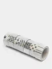 Клейкие WASHI-ленты для декора с фольгой Серебристые, 0,015 х 3 м, 7 шт