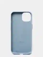 Голубой чехол для iPhone 13 Silicone Case закрытый низ с логотипом