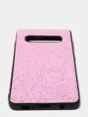 Розовый чехол Samsung Galaxy S10+ / S10 Plus, Самсунг Галакси С10+, силиконовый с блестками