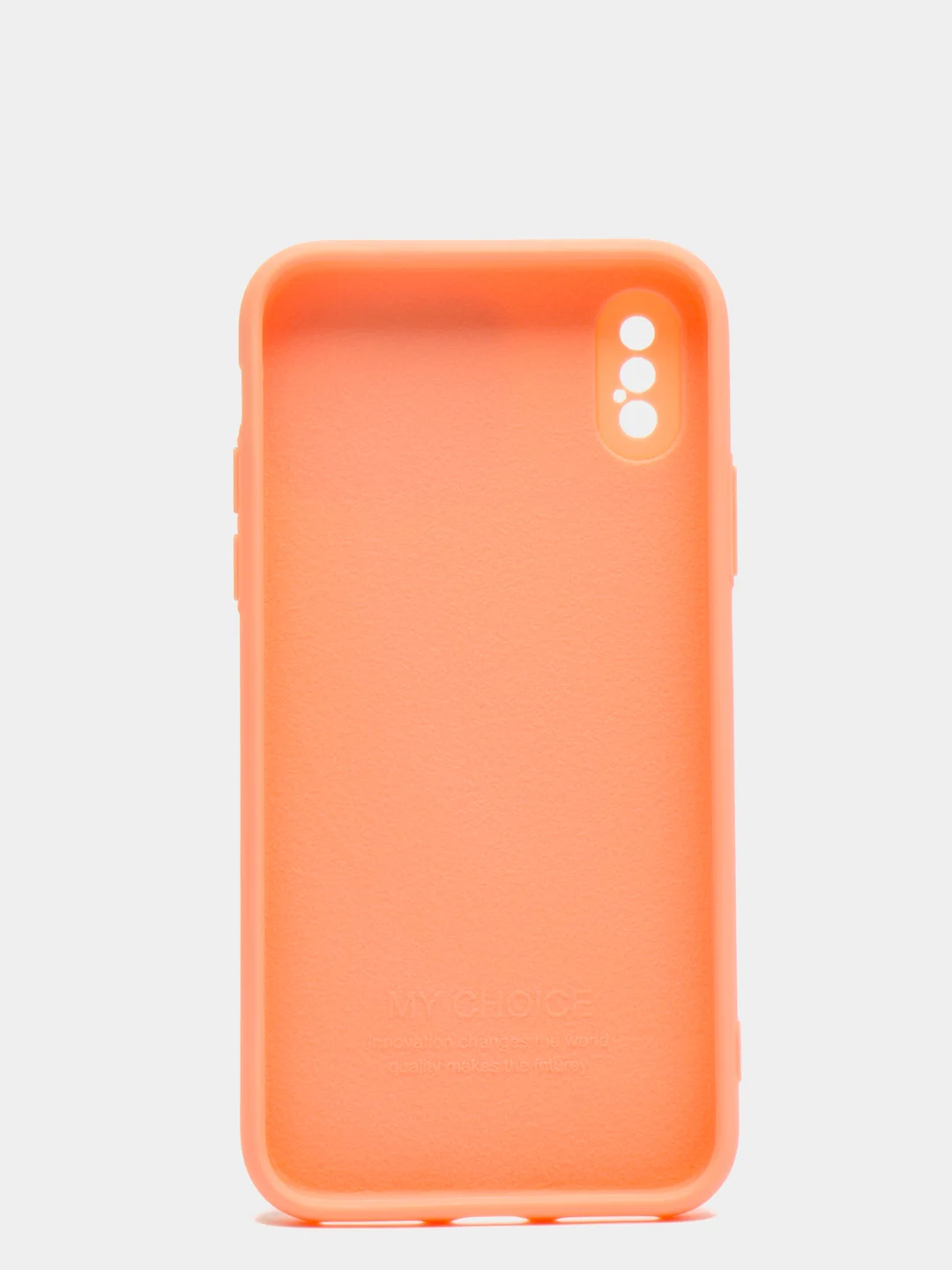 Коралловый чехол iPhone X / Xs силиконовый с закрывающейся камерой