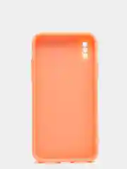 Коралловый чехол iPhone X / Xs силиконовый с закрывающейся камерой