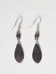 Черный серьги капля