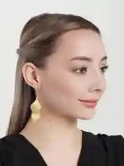 Серьги длинные "Листики"