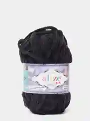 Черный пряжа плюшевая Alize Velluto