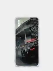 Серый металлик чехол Apple iPhone X / Xs чехол силиконовый с рисунком
