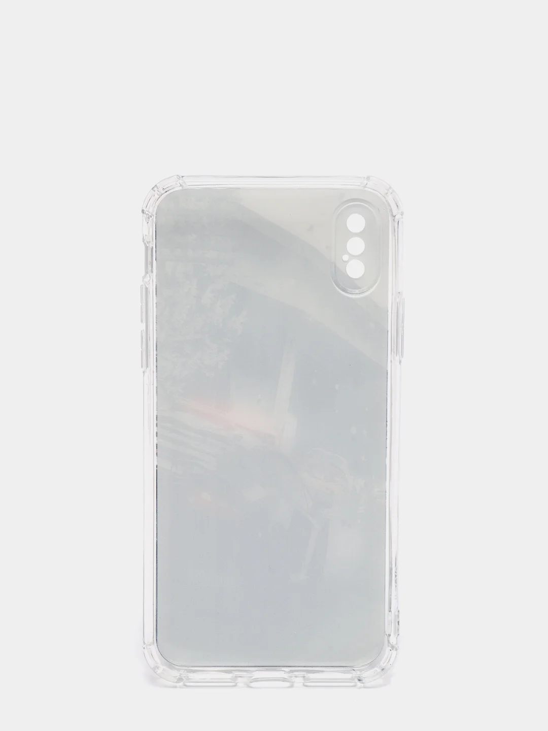 Серый металлик чехол Apple iPhone X / Xs чехол силиконовый с рисунком