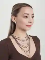 Колье геометрия из цепей, многослойное