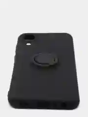 Черный чехол Samsung Galaxy A03 Core силиконовый, с кольцом-держателем