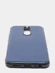 Темно-синий чехол Xiaomi Redmi 8, Redmi 8A, Сяоми Редми 8, 8А цветной силиконовый с глянцевой рамкой