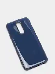 Темно-синий чехол Xiaomi Redmi 8, Redmi 8A, Сяоми Редми 8, 8А цветной силиконовый с глянцевой рамкой