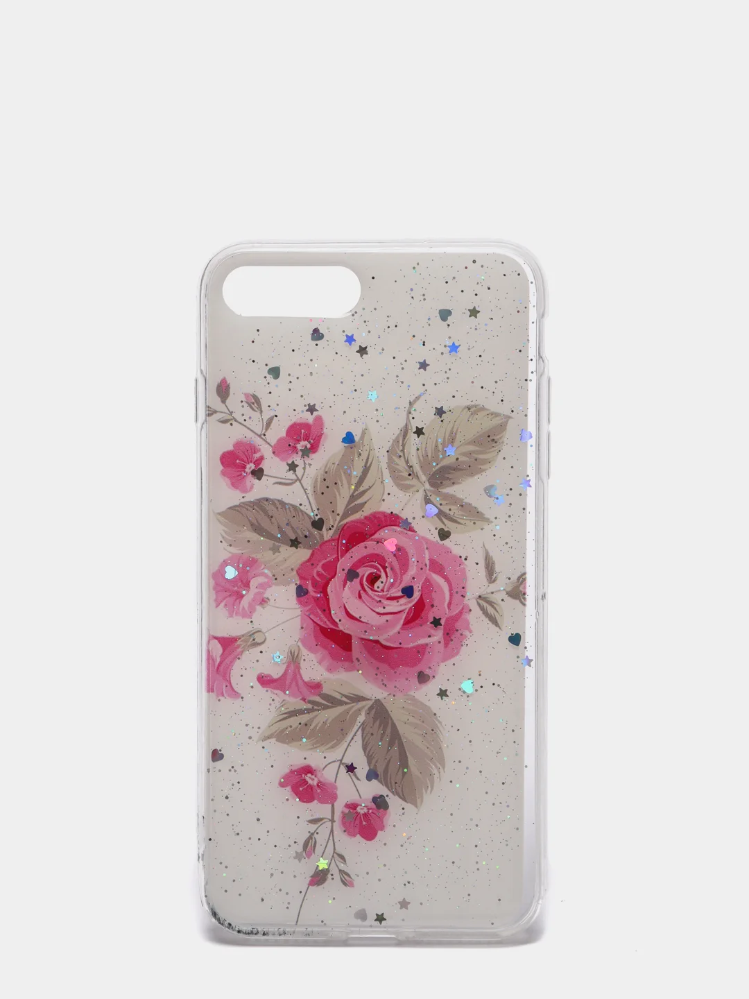 Тёмно-розовый чехол Apple iPhone 6 / 6s, 7 / 8 / SE 2020 пластиковый с рисунком, со стразами Стрекоза
