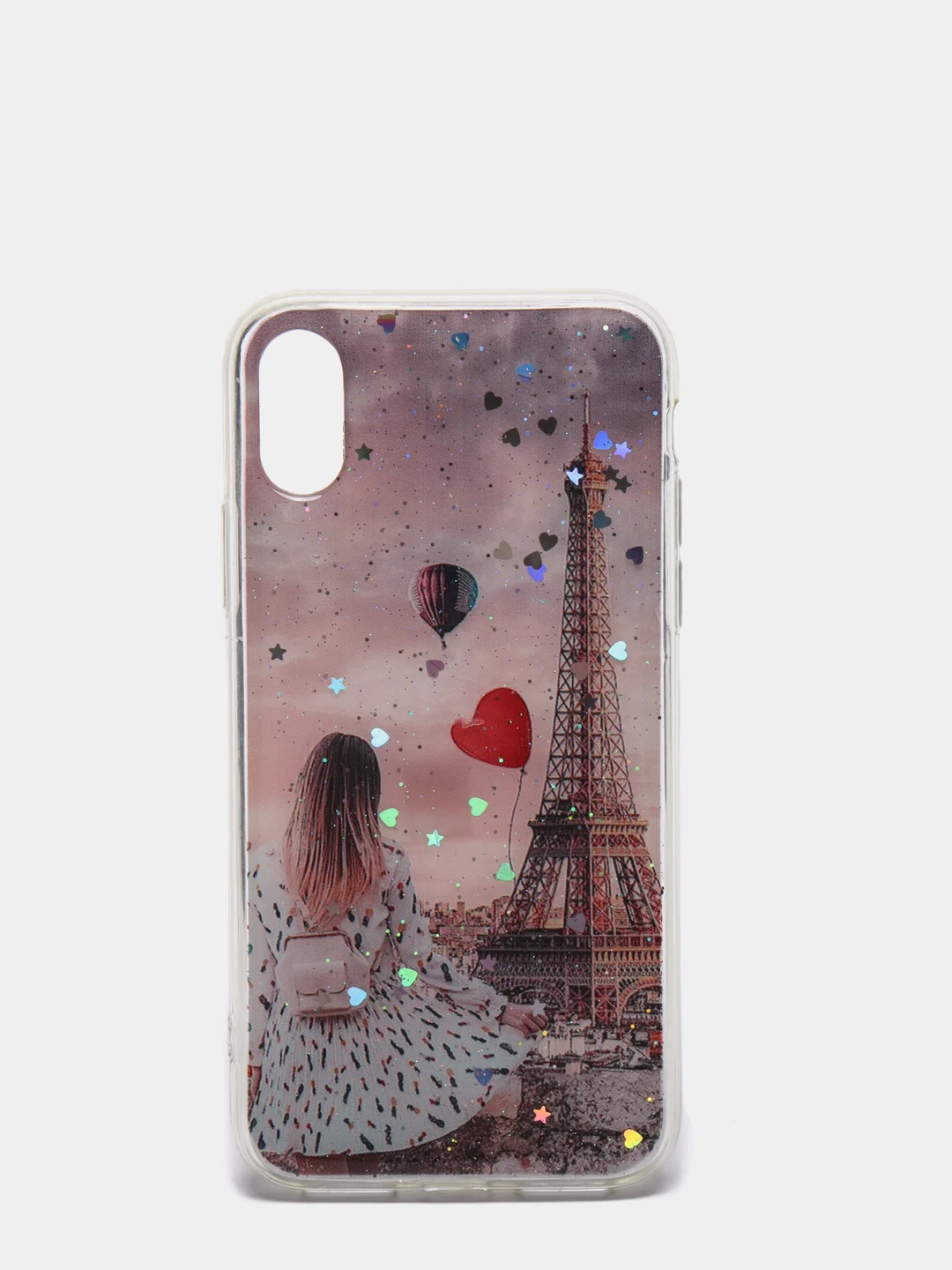 Бежевый чехол Apple iPhone X / Xs чехол силиконовый с рисунком