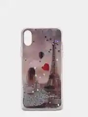 Бежевый чехол Apple iPhone X / Xs чехол силиконовый с рисунком