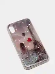 Бежевый чехол Apple iPhone X / Xs чехол силиконовый с рисунком