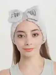 Серый повязка косметическая для волос "OMG"