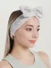 Серый повязка косметическая для волос "OMG"