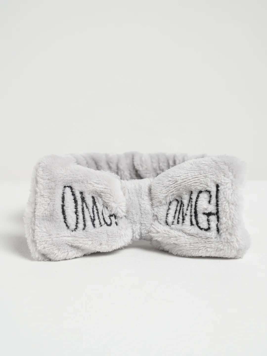 Серый повязка косметическая для волос "OMG"