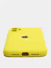 Лимонный чехол на iPhone 11, 13, 12, XR, Pro, Max, Mini, бархатный