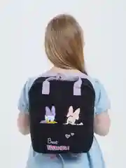 Черный рюкзак из ткани, рюкзак для детей