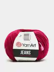 Фуксия пряжа YarnArt Jeans 55% Хлопок 45% Акрил 50г 160м ( Часть 2) Ярн Арт Джинс