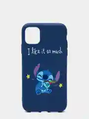 Индиго чехол силиконовый мультфильм "Стич" матовый на телефон для iPhone 6s 7/8 Plus XR 11