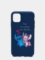 Лазурный чехол силиконовый мультфильм "Стич" матовый на телефон для iPhone 6s 7/8 Plus XR 11