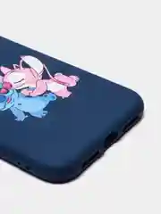 Лазурный чехол силиконовый мультфильм "Стич" матовый на телефон для iPhone 6s 7/8 Plus XR 11