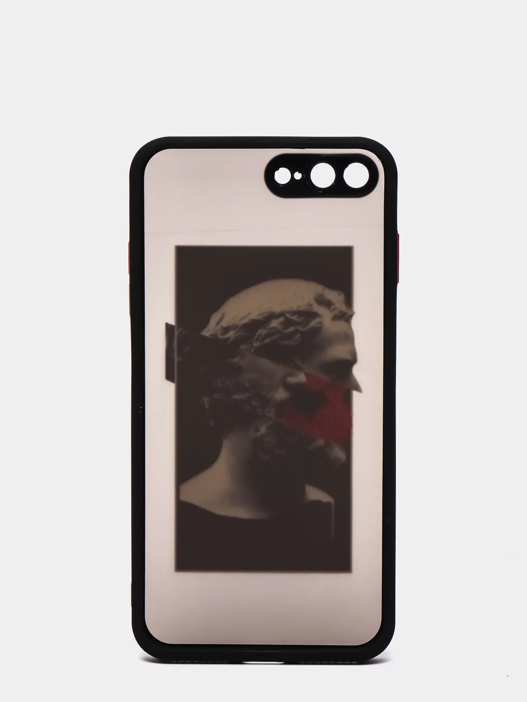 Тёмно-серый чехол с принтом "Арт" на iPhone 7/ 8 plus/ XR / XS/ 11/ 12 pro/ 13, пластиковый