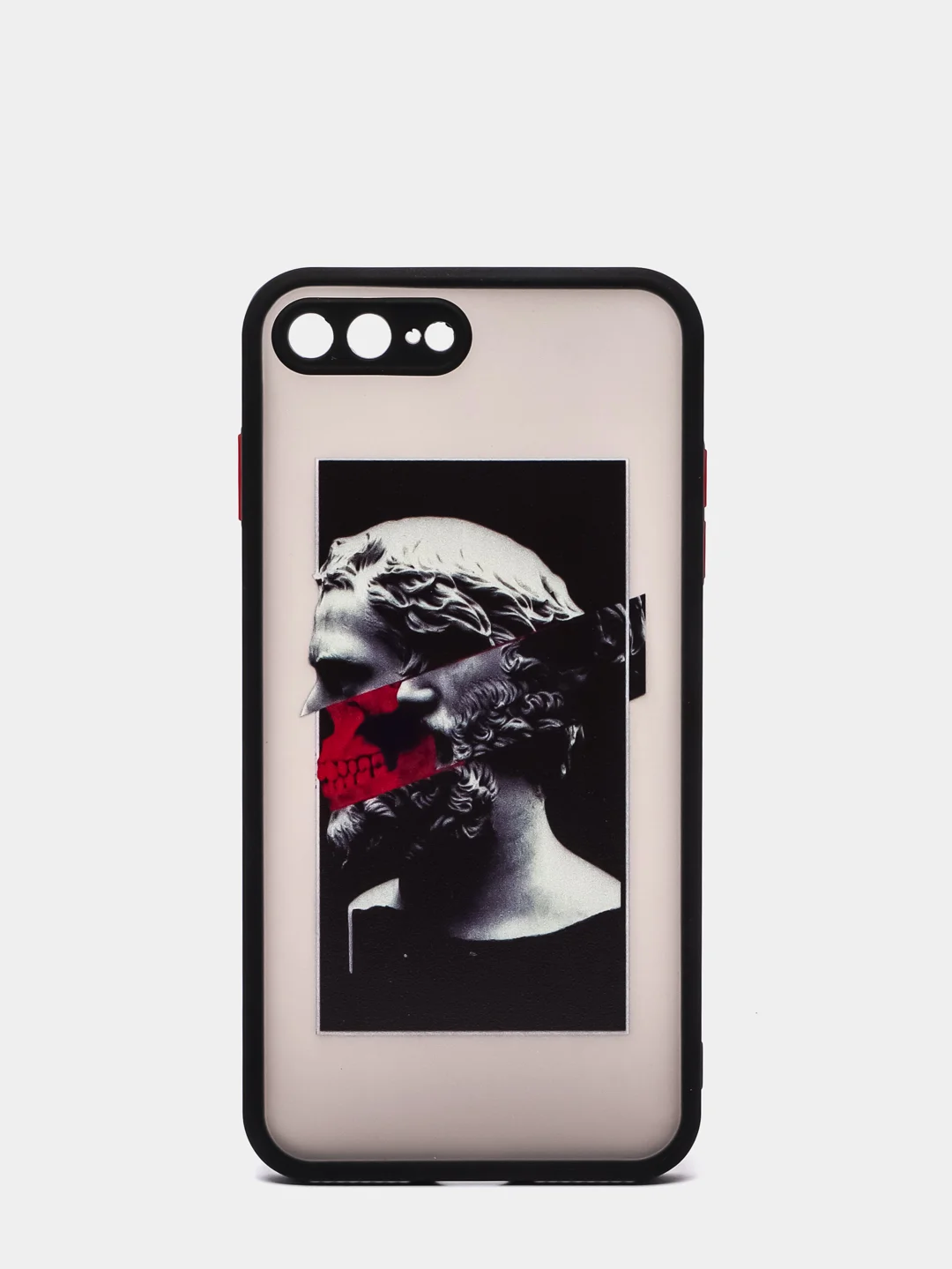 Тёмно-серый чехол с принтом "Арт" на iPhone 7/ 8 plus/ XR / XS/ 11/ 12 pro/ 13, пластиковый