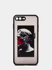 Тёмно-серый чехол с принтом "Арт" на iPhone 7/ 8 plus/ XR / XS/ 11/ 12 pro/ 13, пластиковый