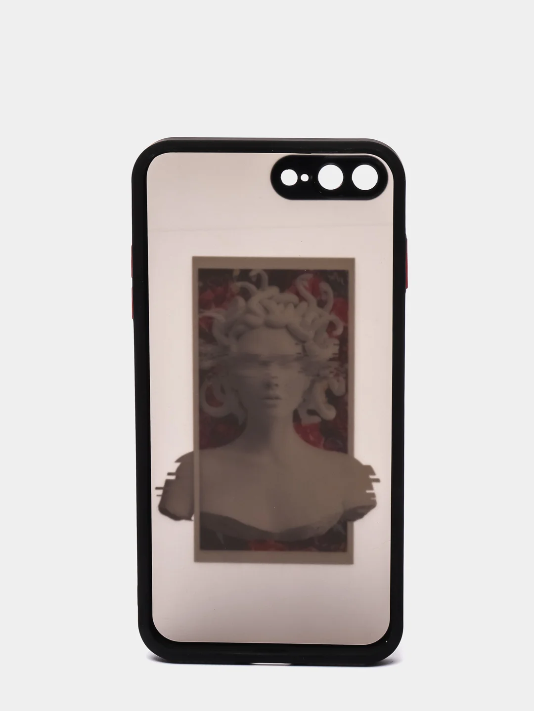 Угольный чехол с принтом "Арт" на iPhone 7/ 8 plus/ XR / XS/ 11/ 12 pro/ 13, пластиковый