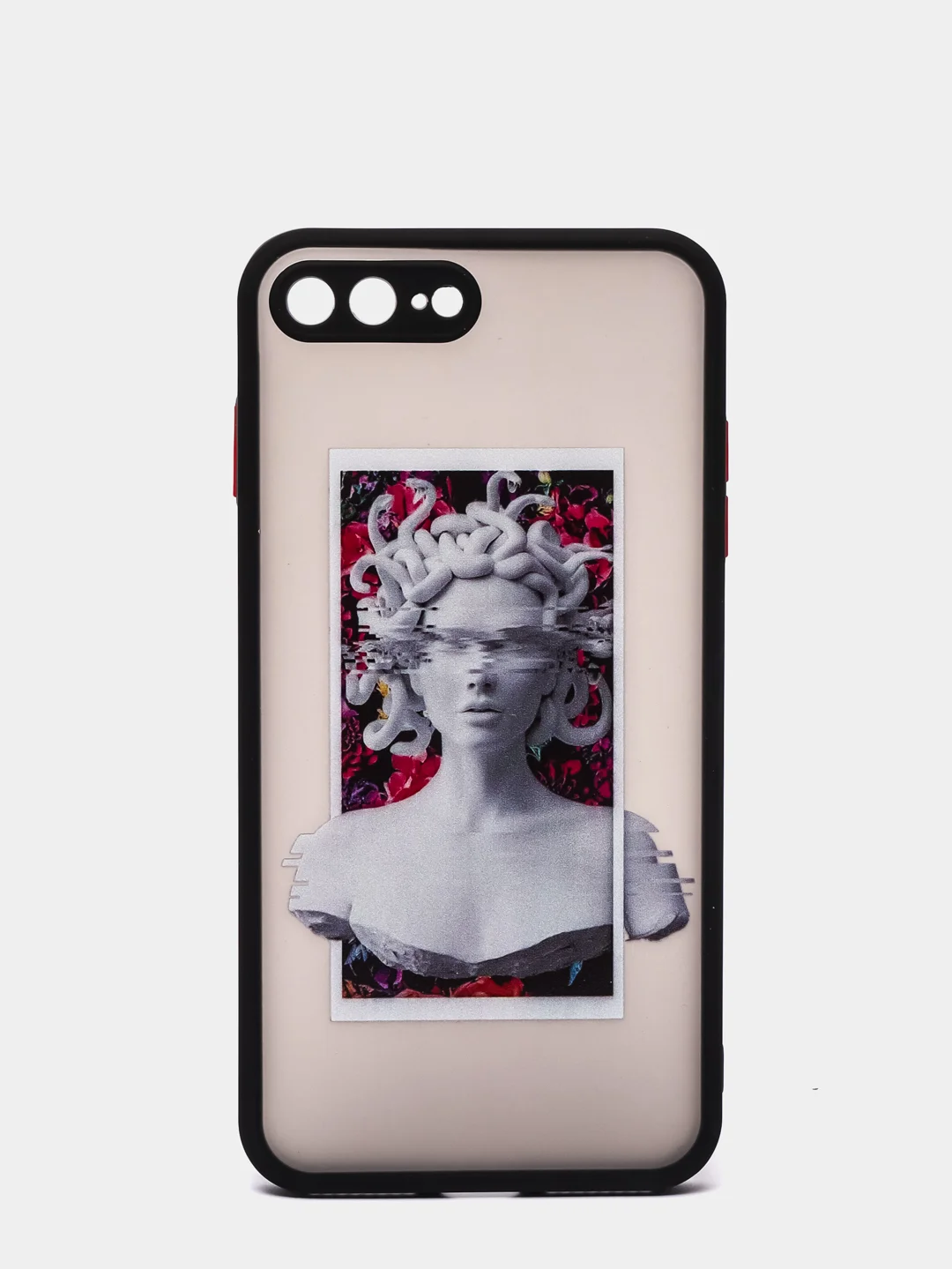 Угольный чехол с принтом "Арт" на iPhone 7/ 8 plus/ XR / XS/ 11/ 12 pro/ 13, пластиковый