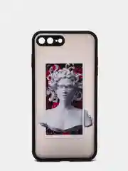 Угольный чехол с принтом "Арт" на iPhone 7/ 8 plus/ XR / XS/ 11/ 12 pro/ 13, пластиковый