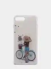 Коралловый чехол Apple iPhone 6 / 6s, 7 / 8 / SE 2020 пластиковый с рисунком, со стразами Стрекоза