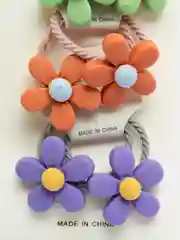 Серый меланж детские резинки для волос