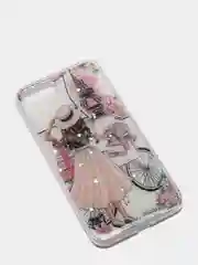 Конфетный чехол Apple iPhone 6 / 6s, 7 / 8 / SE 2020 пластиковый с рисунком, со стразами Стрекоза