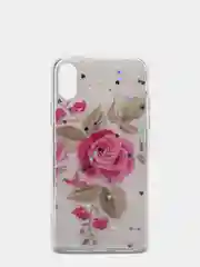 Тёмно-розовый чехол Apple iPhone X / Xs чехол силиконовый с рисунком