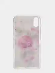 Тёмно-розовый чехол Apple iPhone X / Xs чехол силиконовый с рисунком