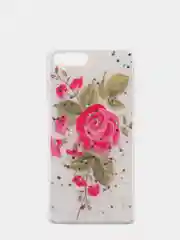 Розовый чехол Apple iPhone 6 / 6s, 7 / 8 / SE 2020 пластиковый с рисунком, со стразами Стрекоза