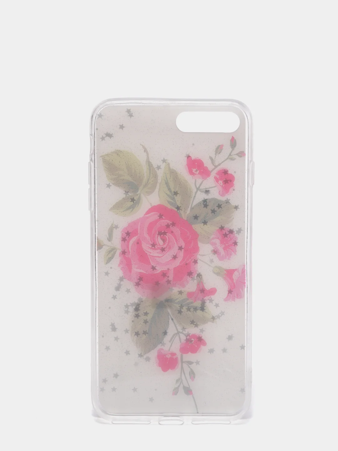 Розовый чехол Apple iPhone 6 / 6s, 7 / 8 / SE 2020 пластиковый с рисунком, со стразами Стрекоза