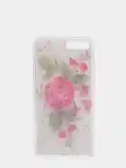 Розовый чехол Apple iPhone 6 / 6s, 7 / 8 / SE 2020 пластиковый с рисунком, со стразами Стрекоза