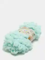 Мятный пряжа Alize Puffy петельки