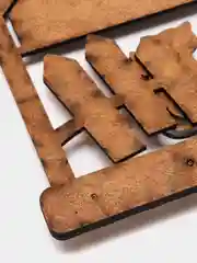 Серый металлик ключница настенная Кошкин дом на 4 ключа