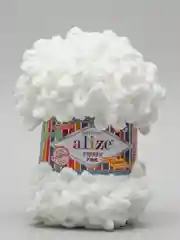 Белый пряжа Alize Puffy fine