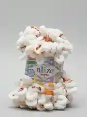 Молочный пряжа Alize Puffy петельки