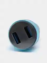 Синий автомобильное зарядное устройство 2USB 2А с дисплеем