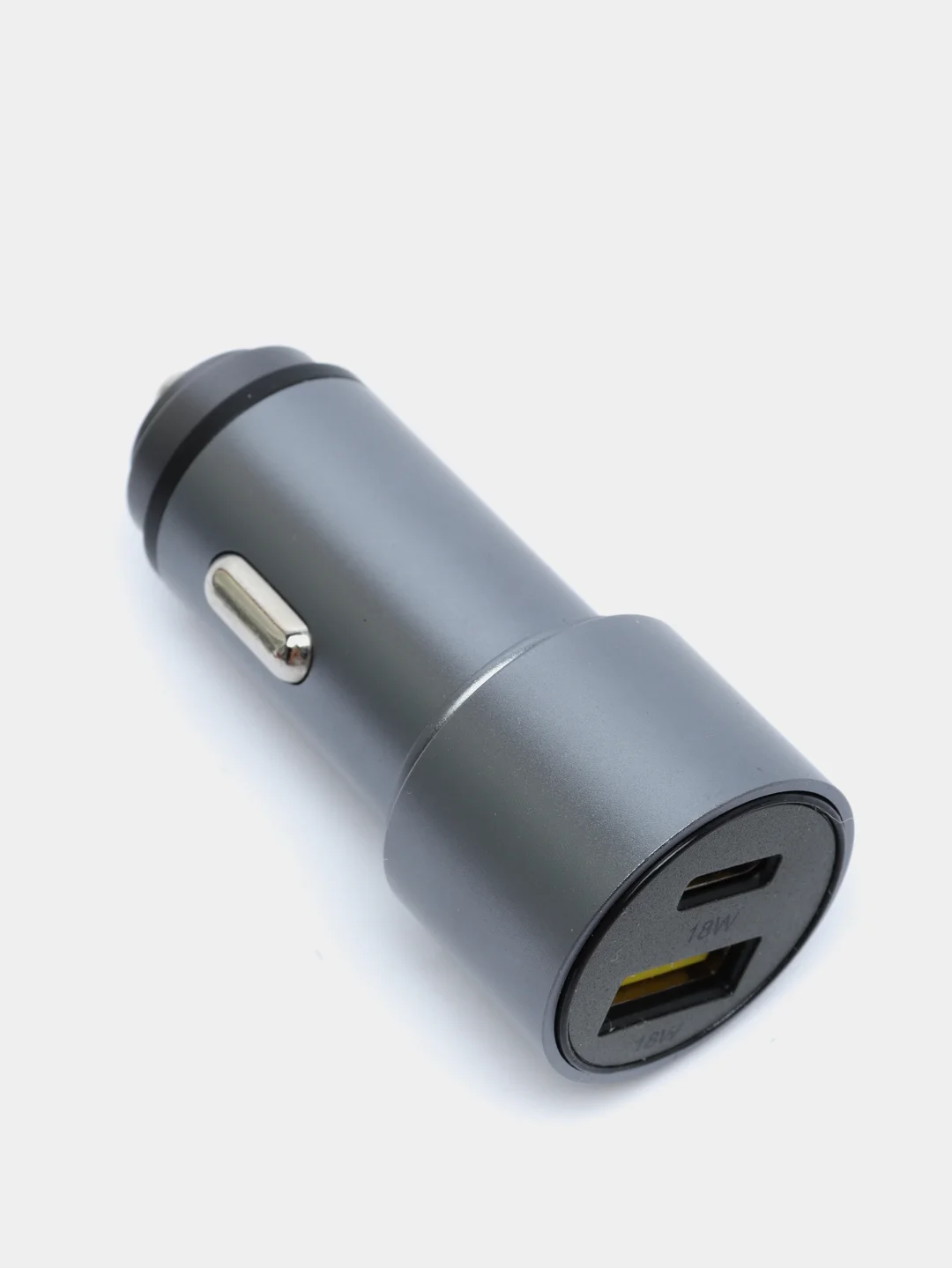 Серый автомобильное зарядное устройство, 2 USB, 3.1А, быстрая зарядка 18 Вт