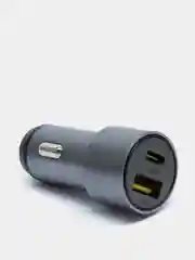 Серый автомобильное зарядное устройство, 2 USB, 3.1А, быстрая зарядка 18 Вт