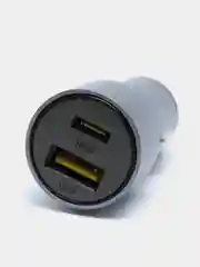 Серый автомобильное зарядное устройство, 2 USB, 3.1А, быстрая зарядка 18 Вт